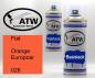 Preview: Fiat, Orange Europcar, 026: 400ml Sprühdose + 400ml Klarlack - Set, von ATW Autoteile West.